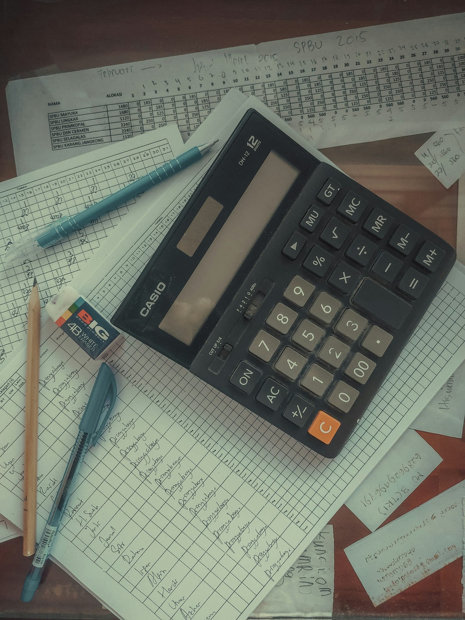 Accountant transferring client records.